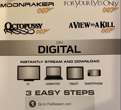 James Bond Roger Moore Collection Vol 2 HD Digital Code (FandangoAtHome/iTunes)