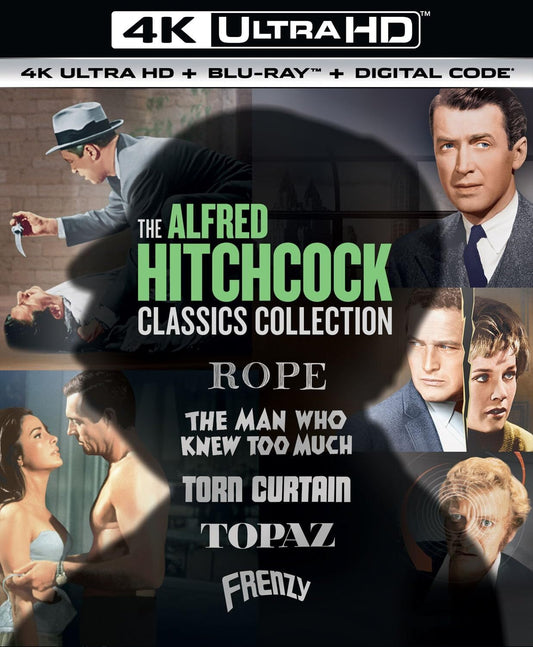 The Alfred Hitchcock Classics Collection: Vol 3 (Rope / The Man Who Knew Too Much / Torn Curtain / Topaz / Frenzy) 4K UHD Code