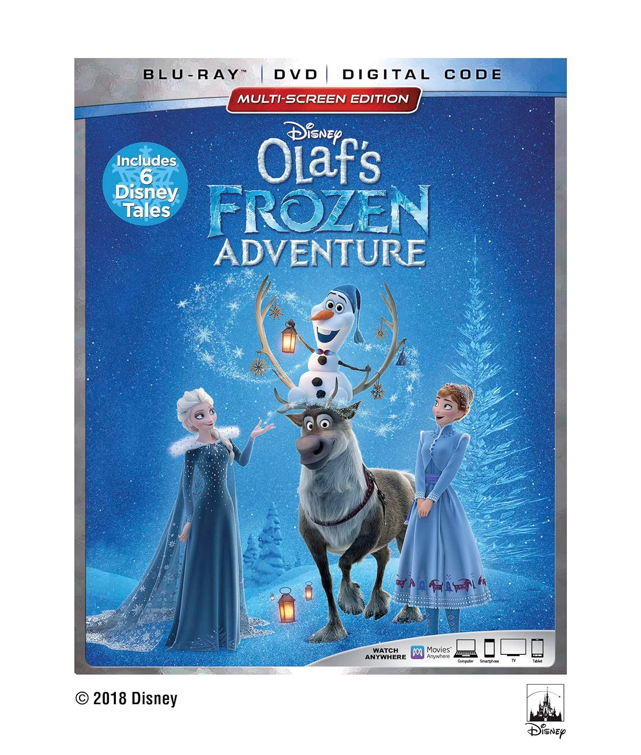 Olaf's Frozen Adventure Plus 6 Disney Tales HD Digital Code (Movies Anywhere)