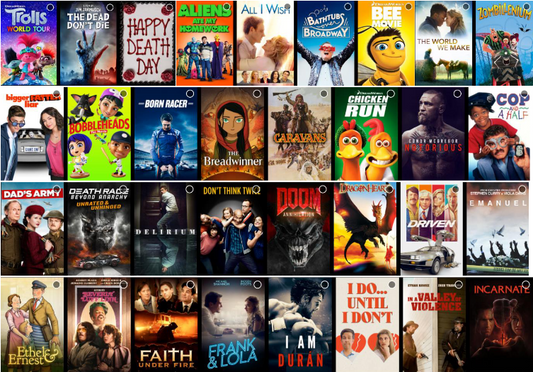 One Movies Anywhere digital code, each code redeems one movie from a list of 65 movies